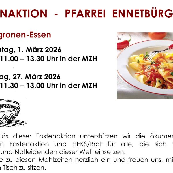FASTENAKTION - Magronen-Essen